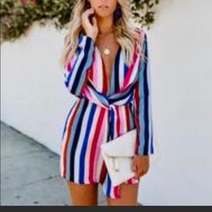 Vici long sleeve striped dress